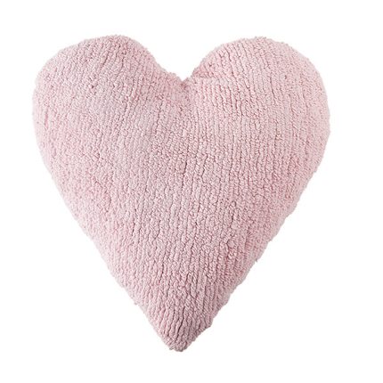 Cojín infantil lavable Corazón rosa de Lorena Canals