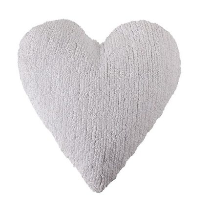 Cojín infantil lavable Corazón blanco de Lorena Canals