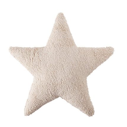 Cojín infantil lavable Estrella crema de Lorena Canals