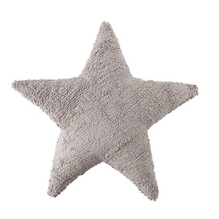 Cojín infantil lavable Estrella gris claro de Lorena Canals