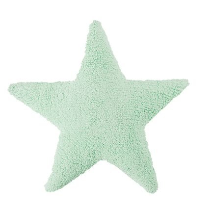 Cojín infantil lavable Estrella menta claro de Lorena Canals