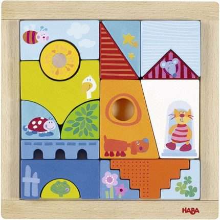 Puzzle de madera Obra y Ruedas