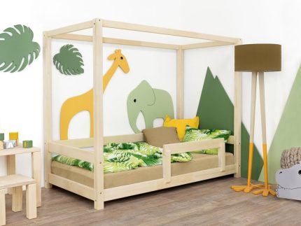 Cama Montessori con dosel y protector Bunky