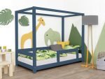 Cama Montessori con dosel y protector Bunky