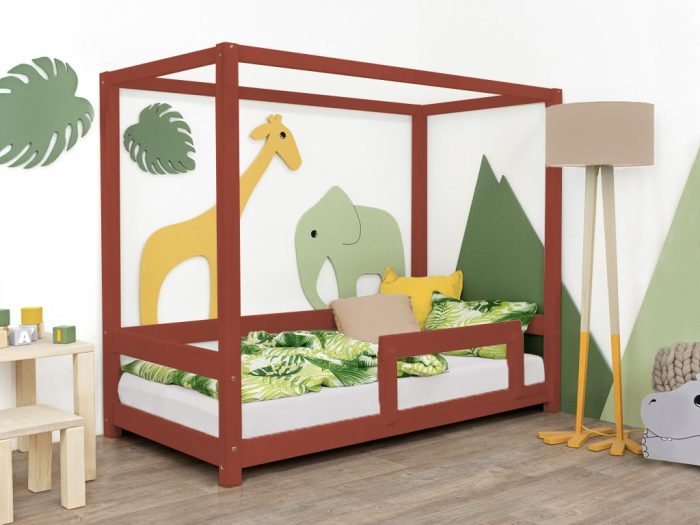 Cama Montessori con dosel y protector Bunky