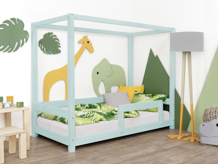 Cama Montessori con dosel y protector Bunky
