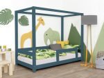Cama Montessori con dosel y protector Bunky