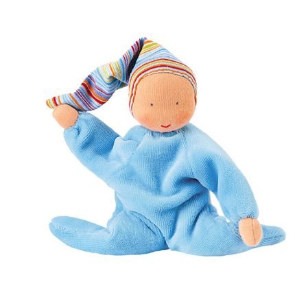 Muñeco de tela Nickibaby celeste