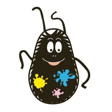Delantal Barbapapá color negro
