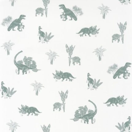 Papel pintado Nuestro Planeta Jurassic World Verde Agua / Blanco