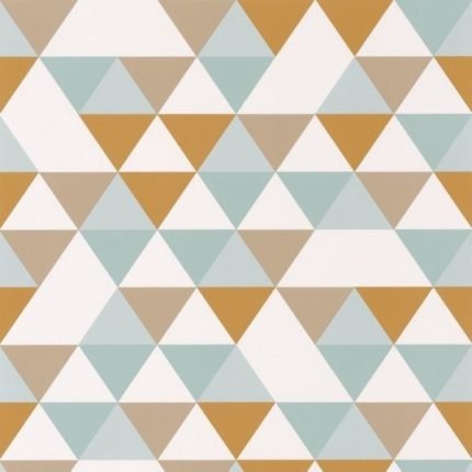 Papel pintado Nuestro Planeta Diamantes Verde Agua / Ocre / Beige