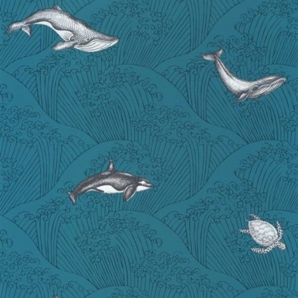 Papel pintado Nuestro Planeta Bajo el mar Azul Marino