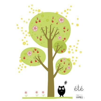 Pegatina infantil Arbol de verano