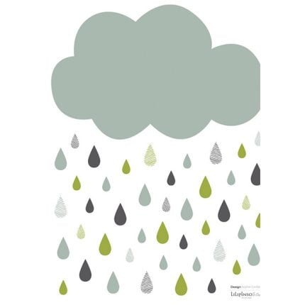 Pegatinas Lluvia azul