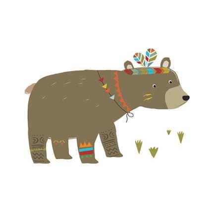 Pegatinas pared infantil Brave bear XXL