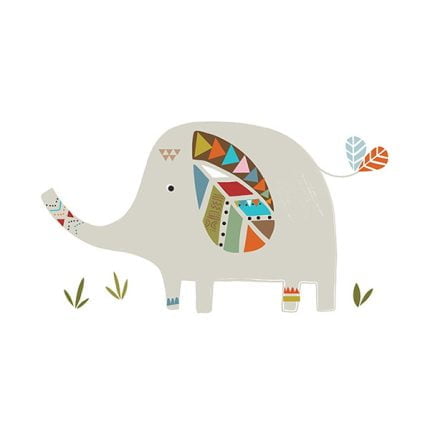 Pegatina pared infantil Elefante XXL