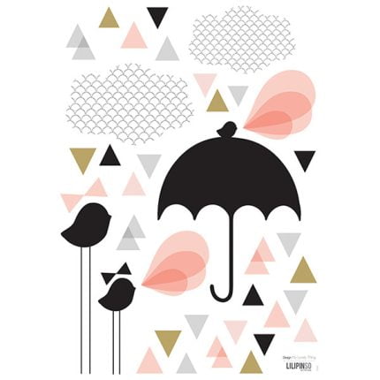 Pegatina pared infantil Pequeña Lluvia