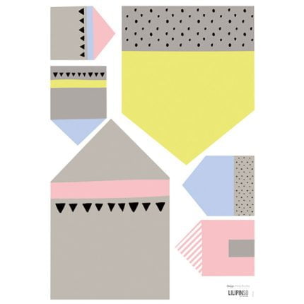 Pegatinas pared infantil Casas