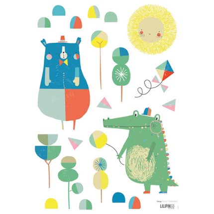 Pegatinas pared infantil Animales geométricos