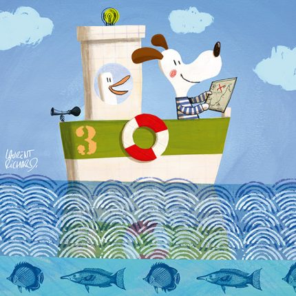 Cuadro infantil En el mar