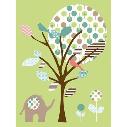 Cuadro infantil Pajaritos en el árbol
