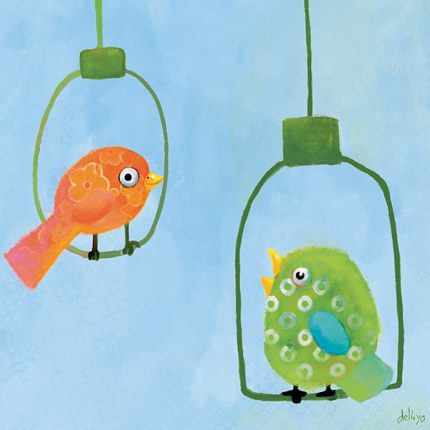 Cuadro infantil Dos jaulitas