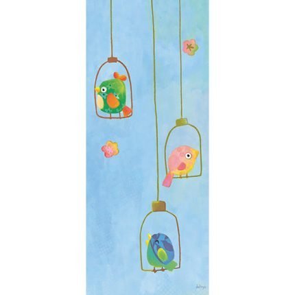 Cuadro infantil Pajaritos en su jaula