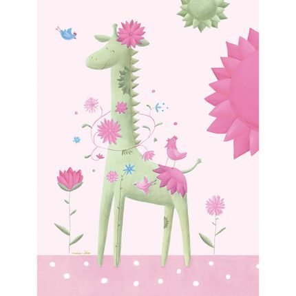 Cuadro infantil Jirafa pastel
