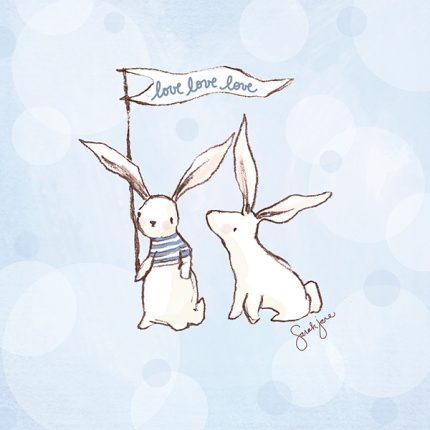 Cuadro infantil Love in blue