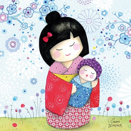 Cuadro infantil Akemi y Kumiko