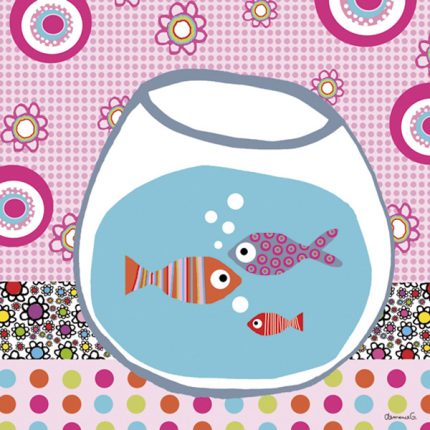Cuadro infantil Peces de confeti