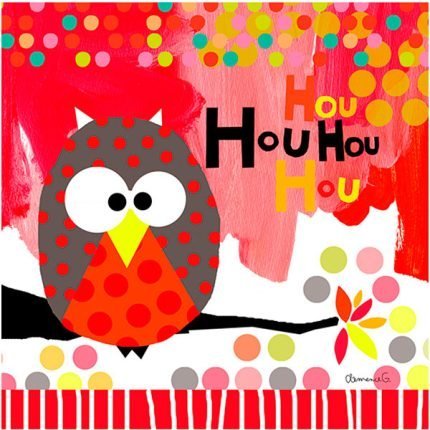 Cuadro infantil Buhíto rojo