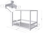Cama Montessori con dosel y protector Bunky - Imagen 14