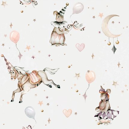 Papel pintado Girl's magic gray / Toys from the attic