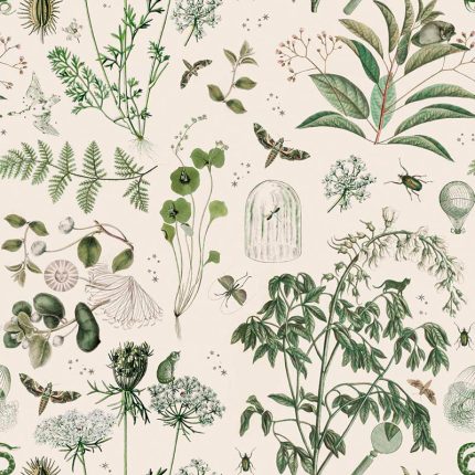 Papel pintado Green Botanical Stories