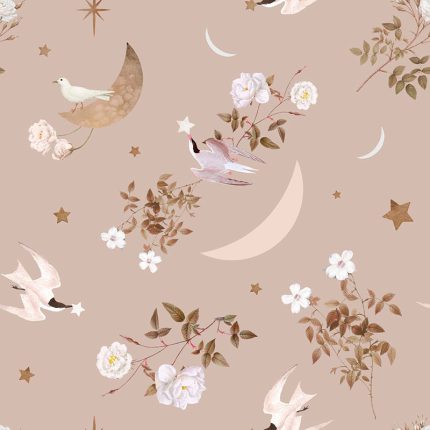 Papel pintado Birds In The Night Sky