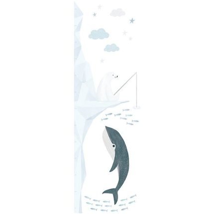 Medidor adhesivo Oso polar pescando