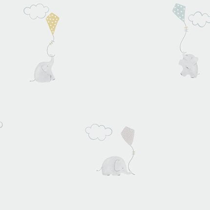 Papel pintado infantil Elefante azul