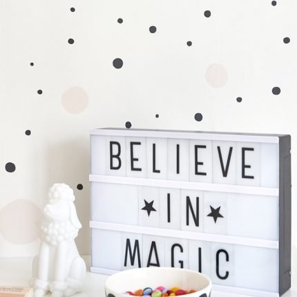 Papel pintado infantil Confeti negro suave