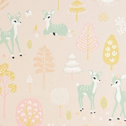 Papel pintado infantil Golden Woods Rosa suave