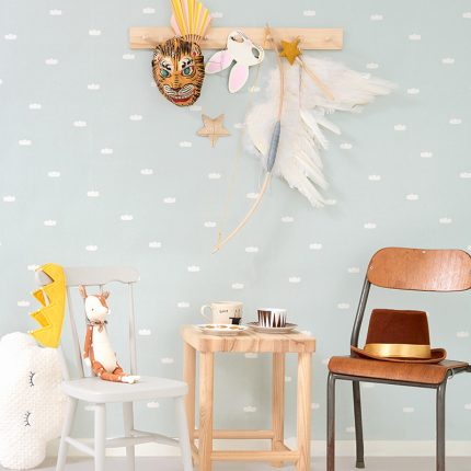 Papel pintado infantil Dreamy Clouds dusty blue