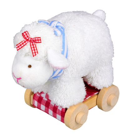 Peluche Oveja sobre cuatro ruedas