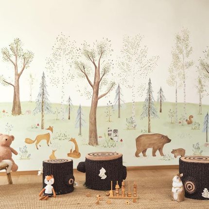 Mural papel pintado infantil Bosque encantado 2.50 x 4 m