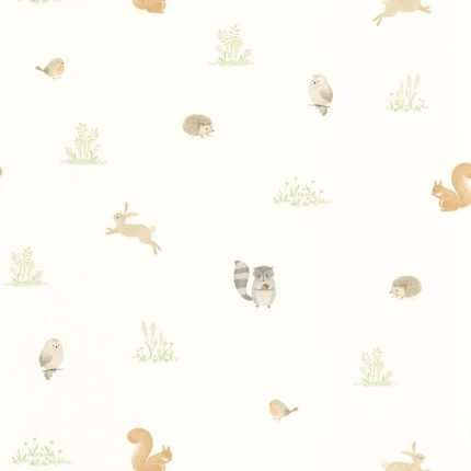 Papel pintado COMPANIONS OF THE FOREST VERT AMANDE