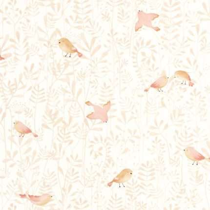 Papel pintado FLYING BIRD ROSE NUDE