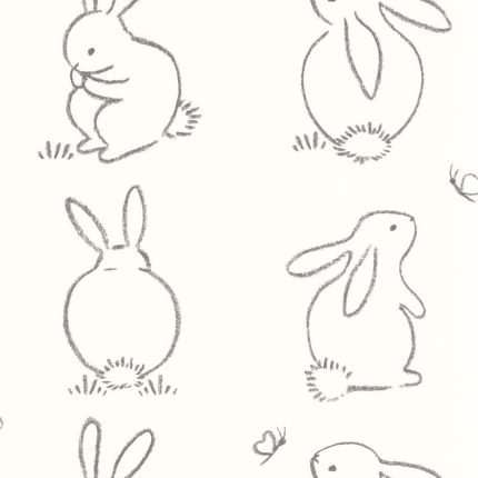Papel pintado FUNNY BUNNY NOIR GRAPHITE