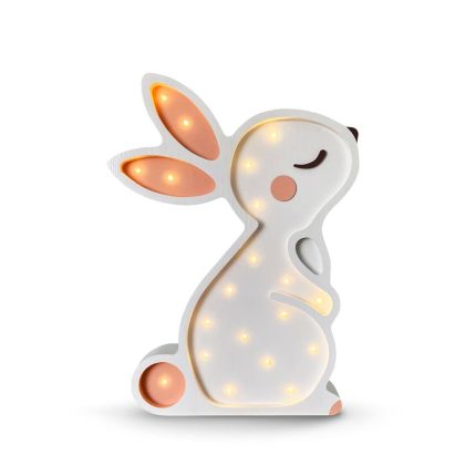 Lámpara conejito blanco luz suave