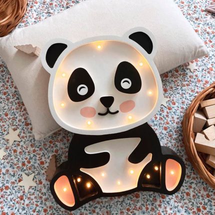 Lámpara infantil madera Panda
