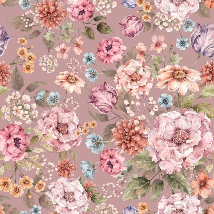 Papel pintado Bouquet de Flores Lila