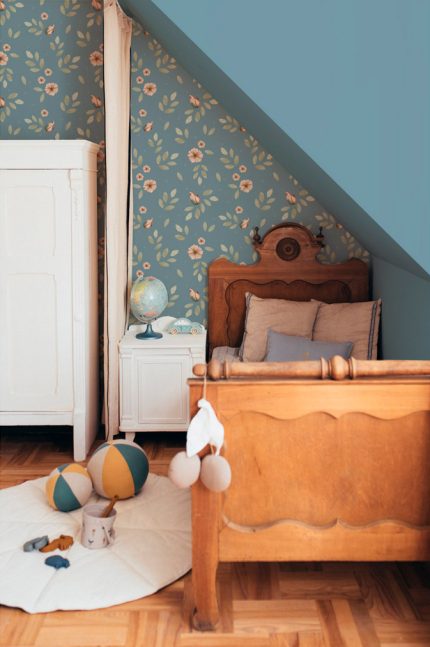 Papel pintado flores pequeñas boho Dekornik